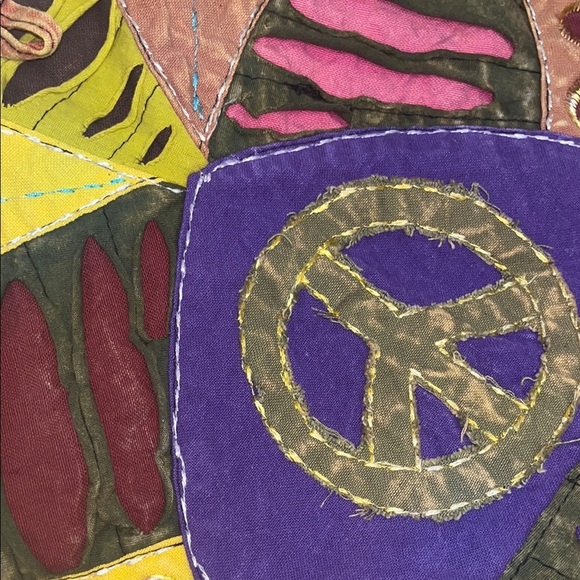 Colorful Patchwork Hobo Bag with cell phone pocket, preowned - Picture 5 of 15